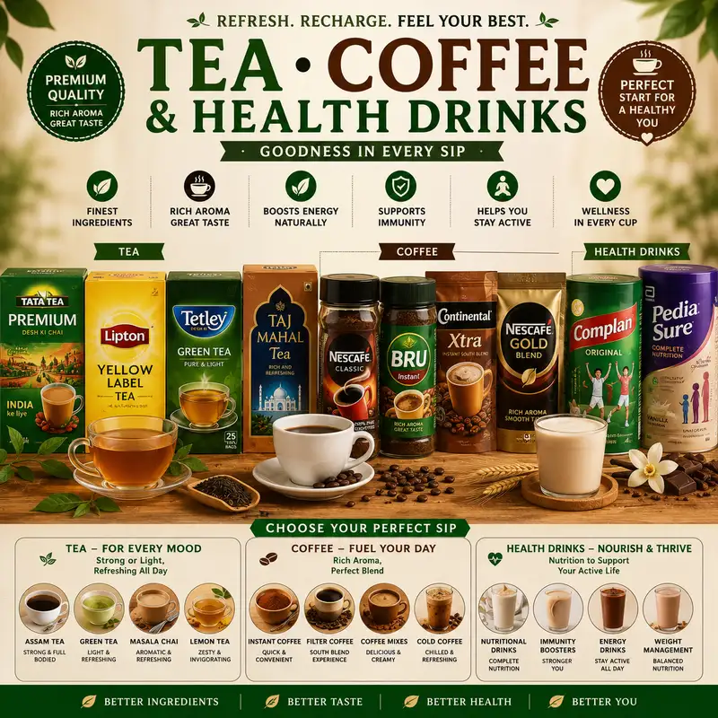 Tea, Coffee & Health Drinks