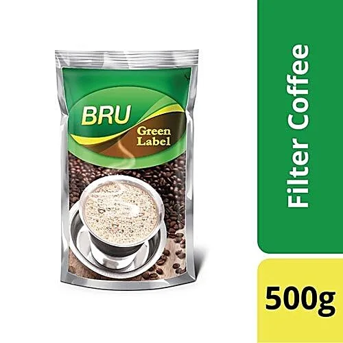 Bru Green Label Filter Coffee 500g