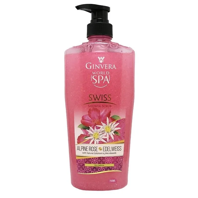 Ginvera Shower Scrub Alpine Rose & Edelweiss 750ml
