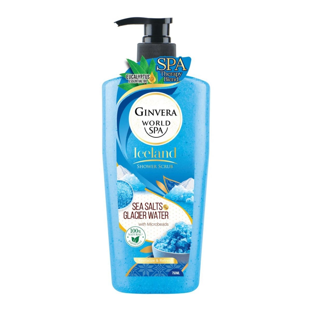 Ginvera Shower Scrub Sea Salt Glacier Water 750ml