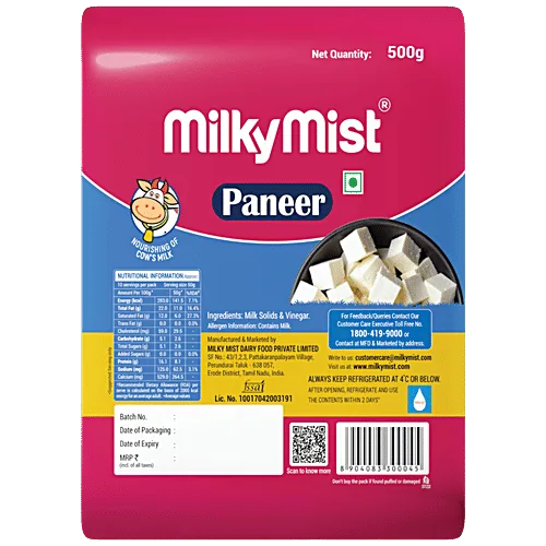 Milky mist Fresh Paneer 500g