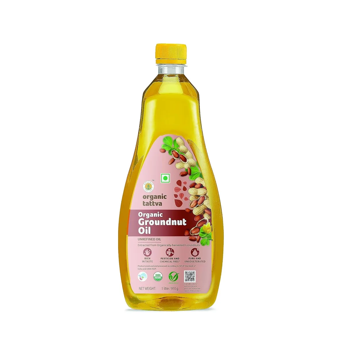 Organic Tattva Groundnut Oil 1ltr