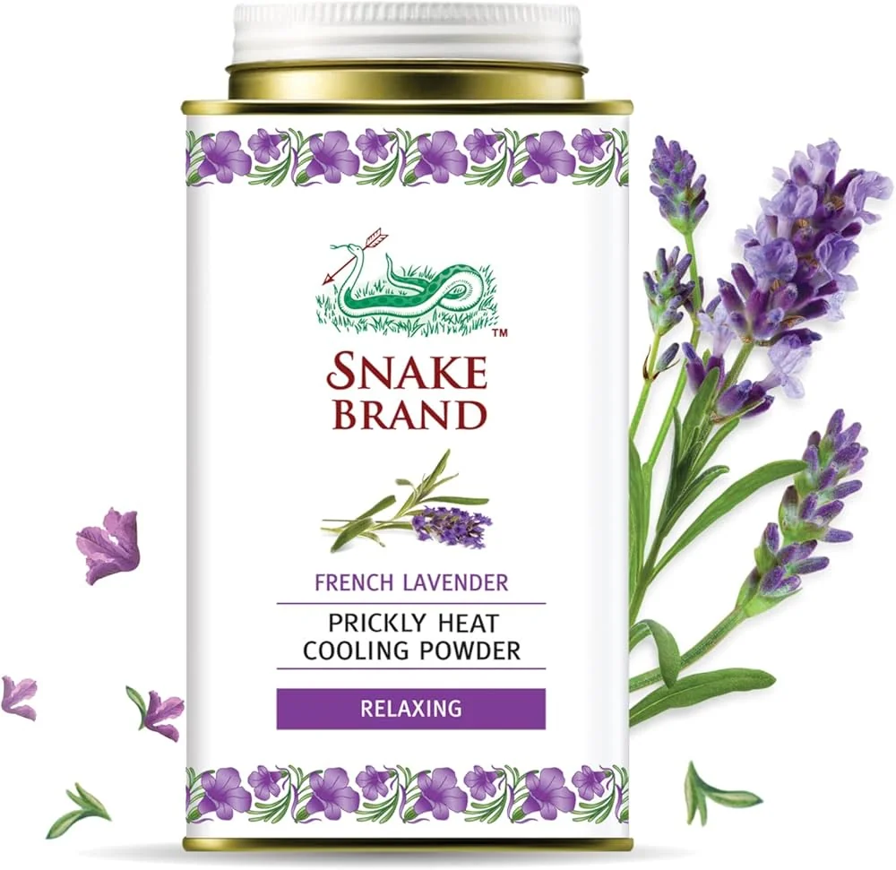 Snake Brand Prickly Heat French Lavender 140g
